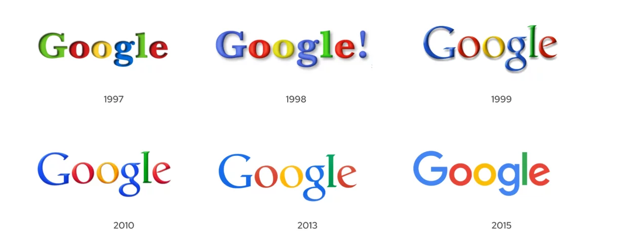 Évolution logo Google