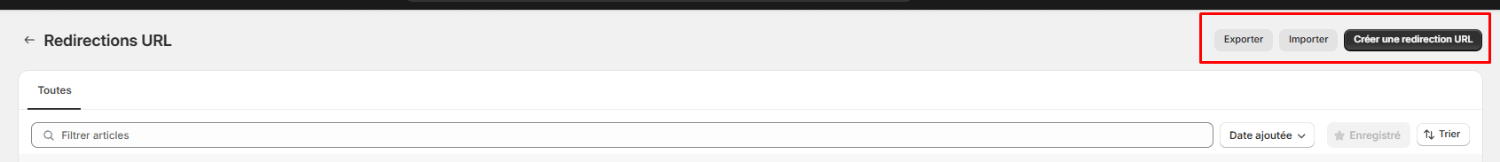 redirection shopify