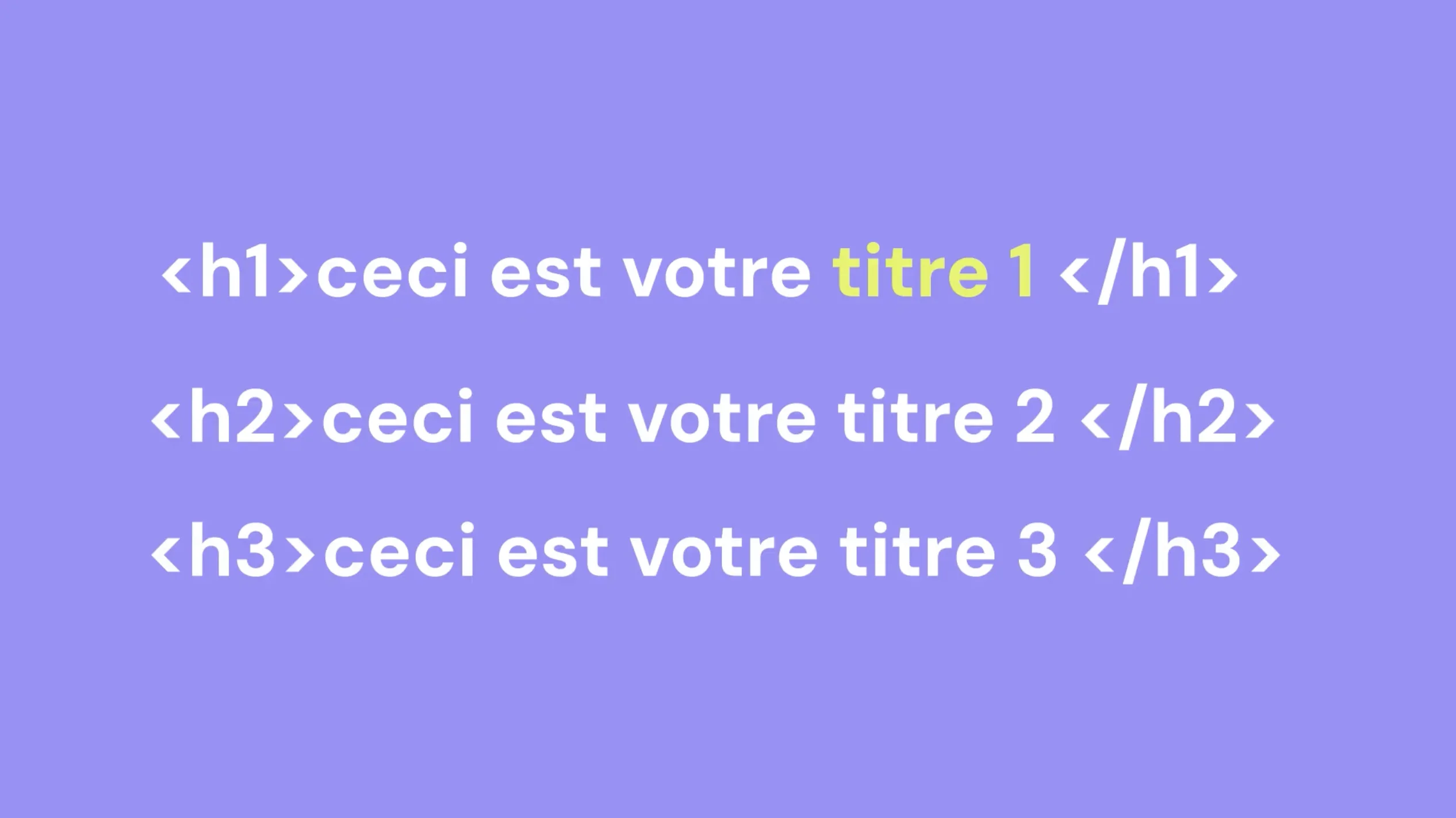 Vos titres sont mal rangés, Google le voit
