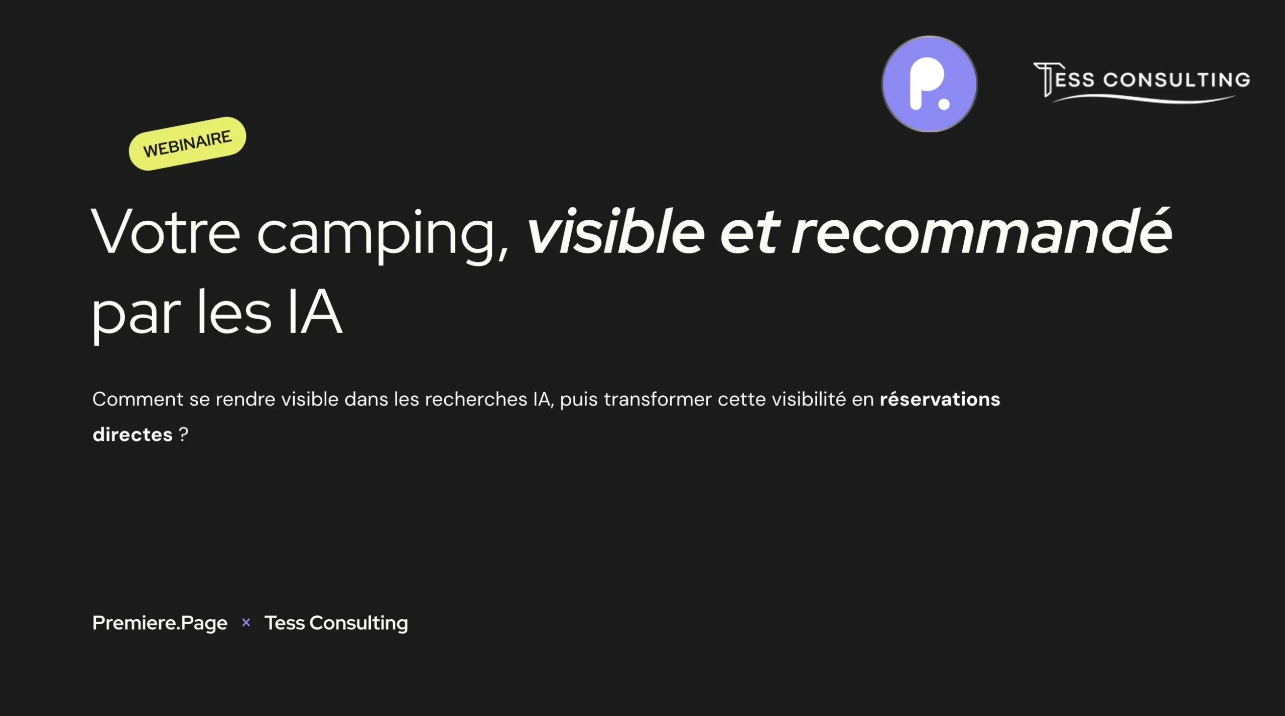 ChatGPT recommande des campings. Pas le vôtre